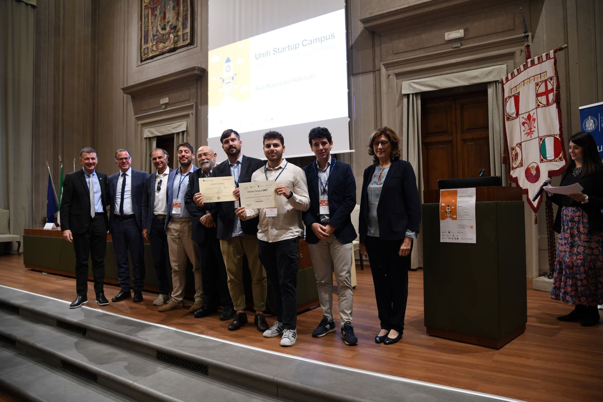 La premiazione dell'edizione 2025 di Impresa Campus Unifi