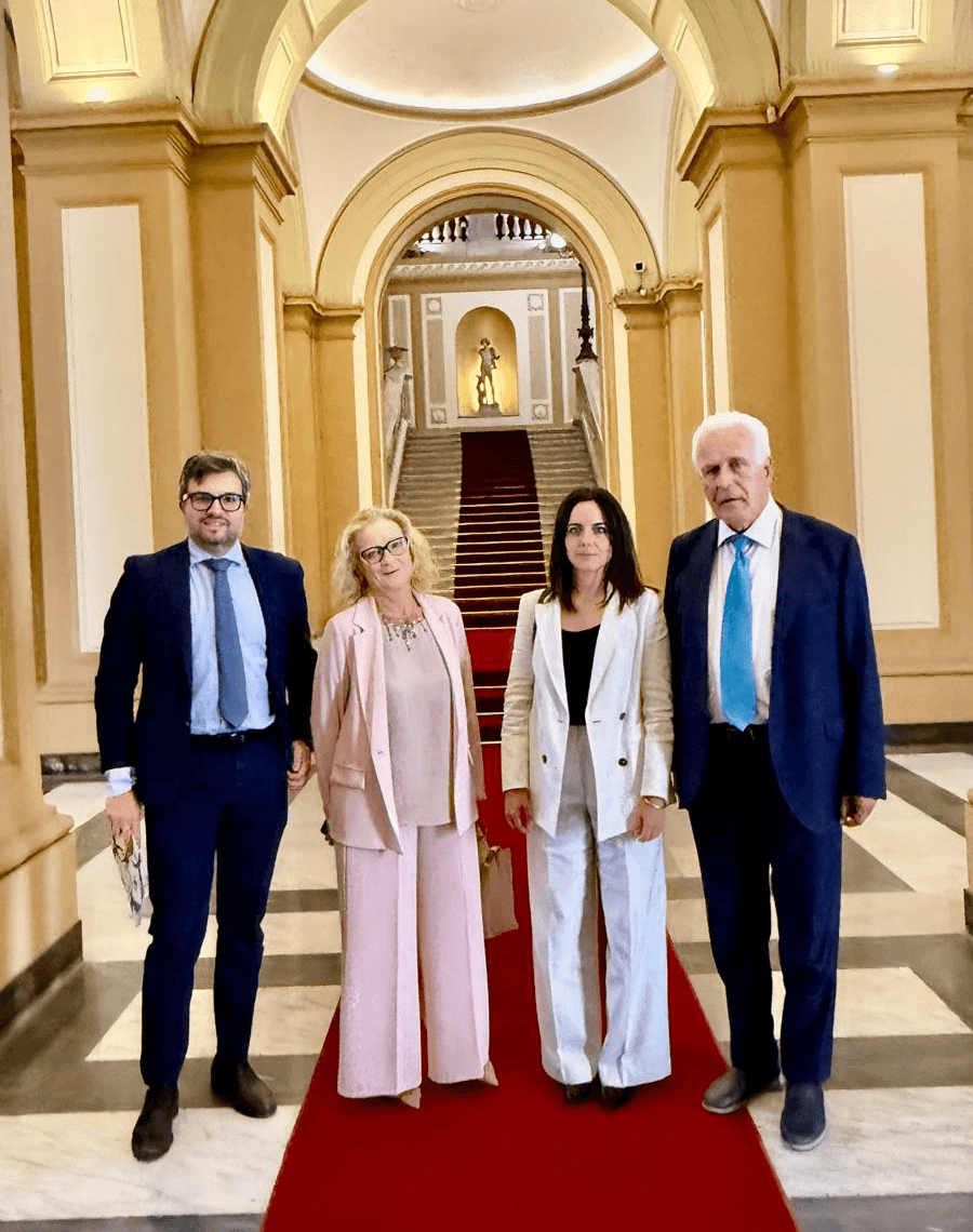 Michele Capitani e Nicoletta Fabio, vice sindaco e sindaca di Siena, Agnese Carletti, presidente della Provincia di Siena ed Eugenio Giani presidente della Regione, a Roma per incontrare Giorgetti