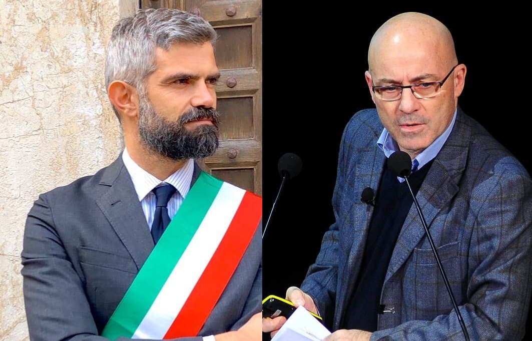 Il sindaco Francesco Ferrari, il ministro Roberto Cingolani