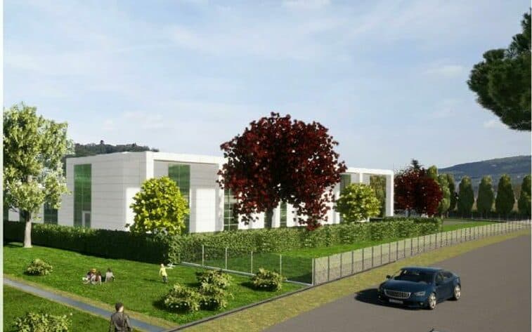 Il rendering del nuovo stabilimento Tod's di Pontassieve