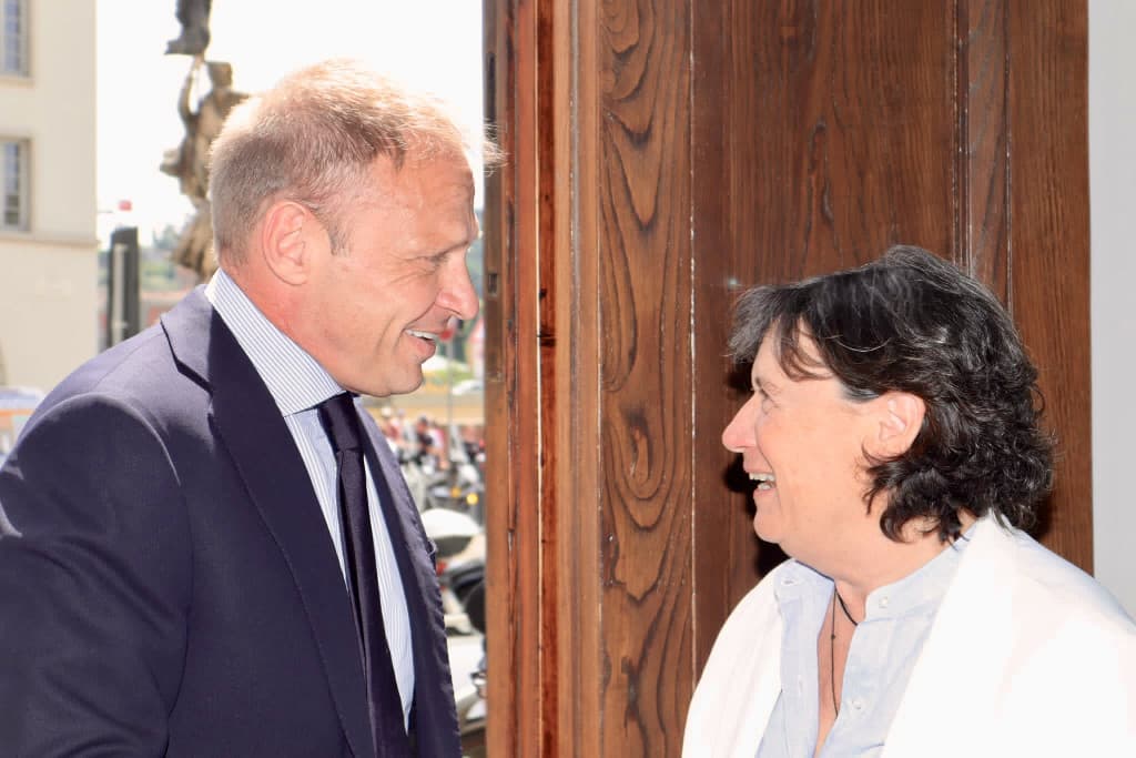 Il ministro dell'Agricoltura Francesco Lollobrigida, e la vicepresidente della Regione Toscana Stefania Saccardi