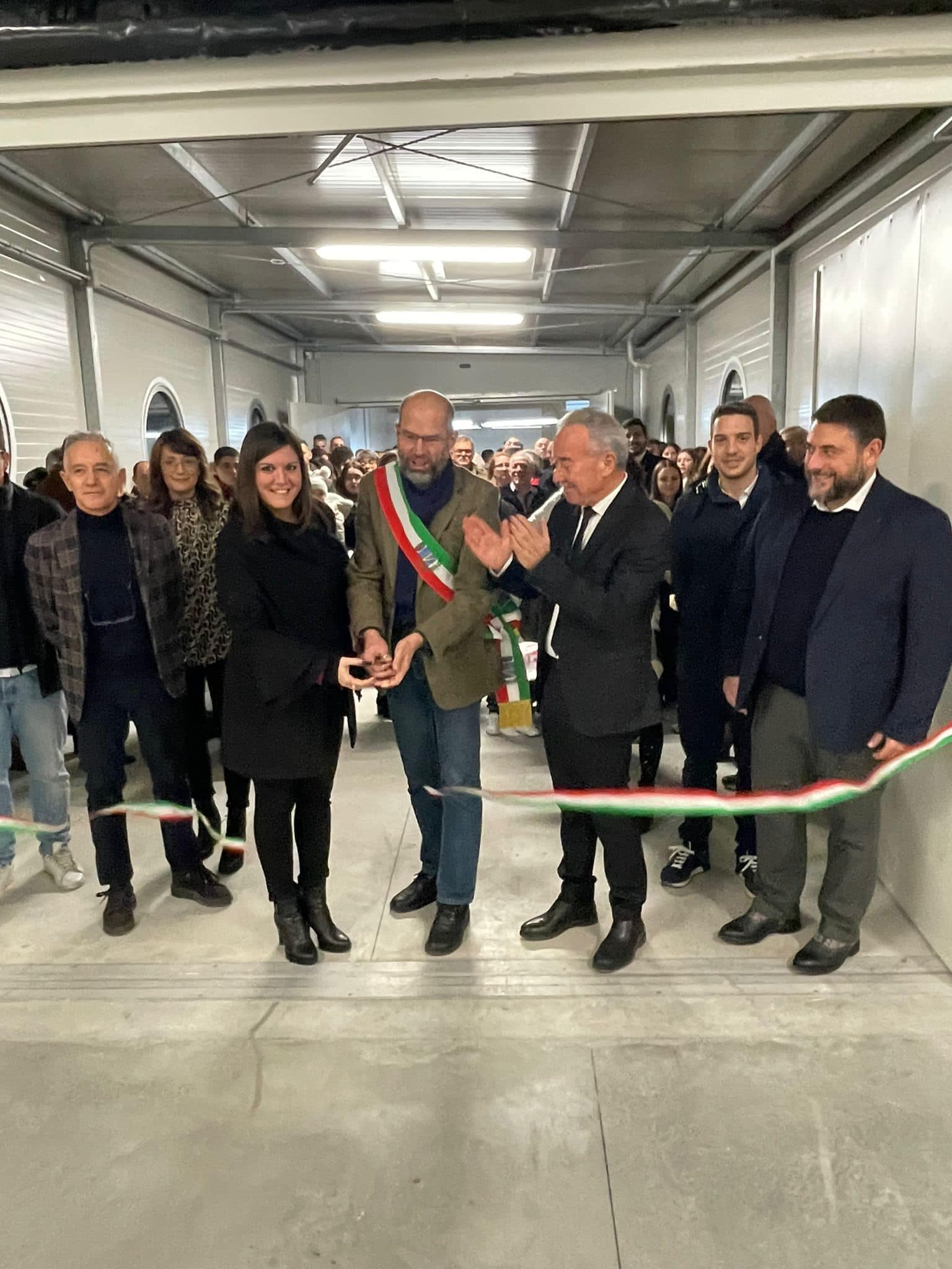 L'inaugurazione del nuovo capannone