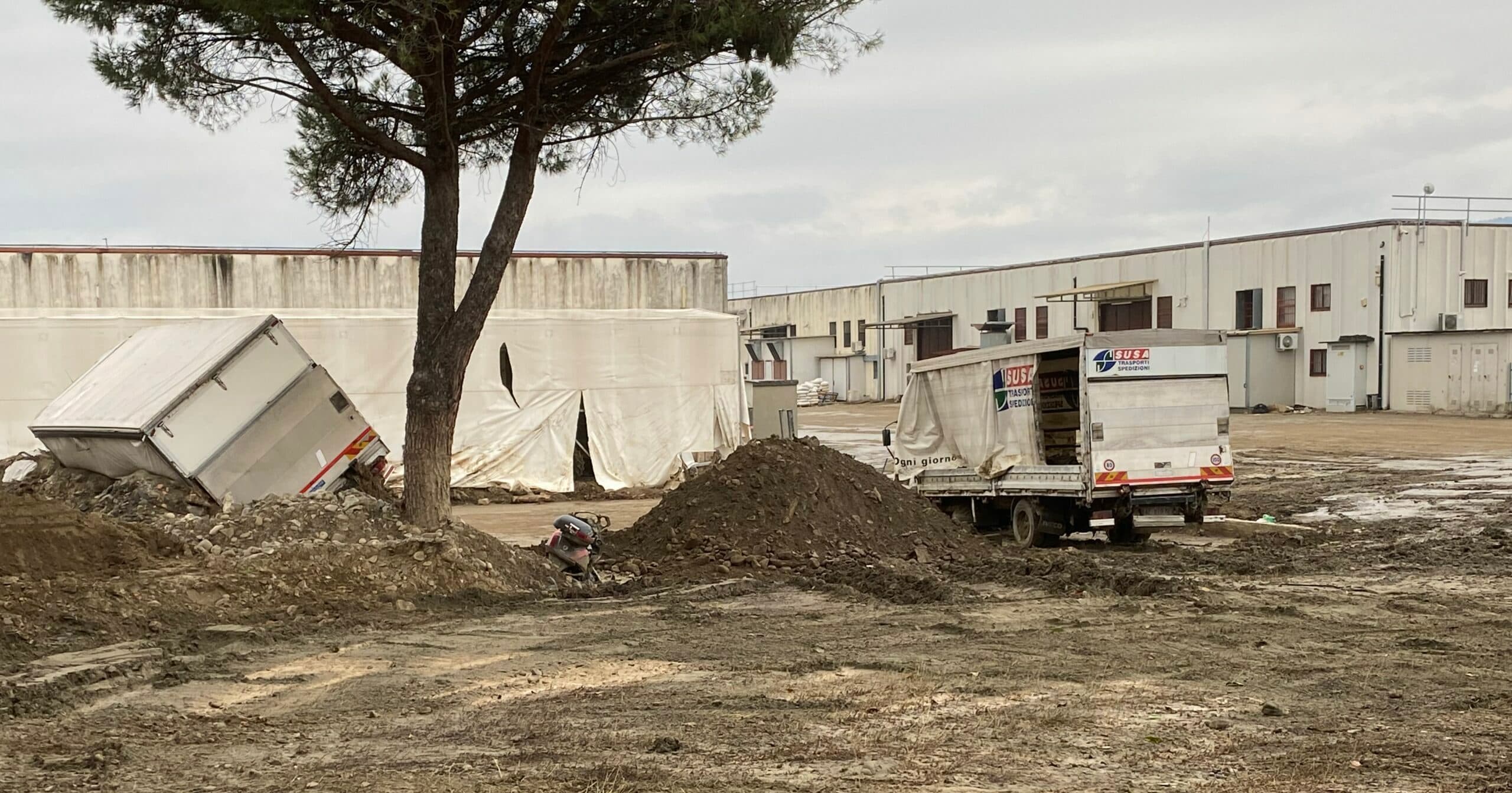 Un'immagine dell'area industriale di Montale, a Pistoia