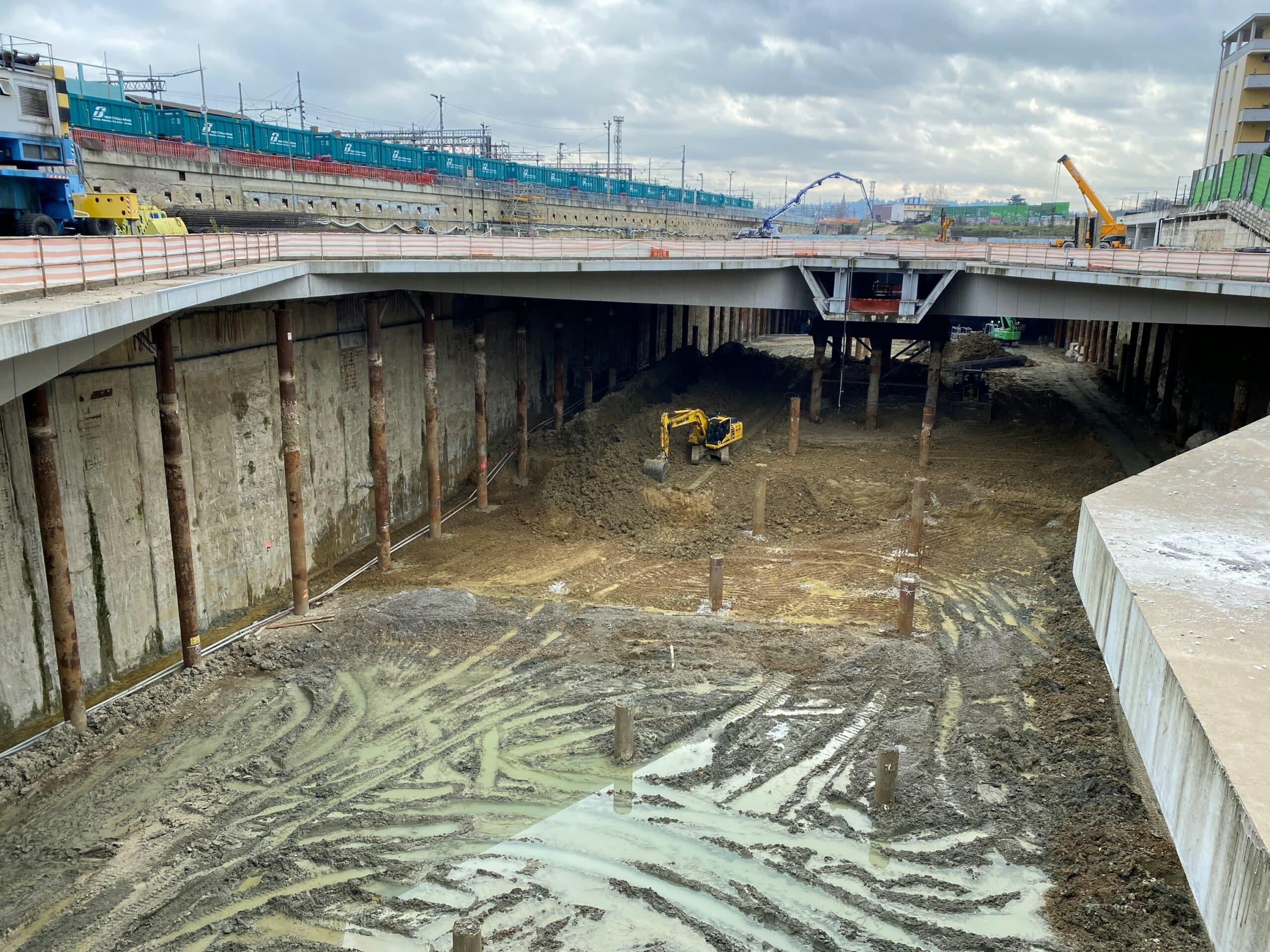Il cantiere per la realizzazione della Stazione AV di Firenze.