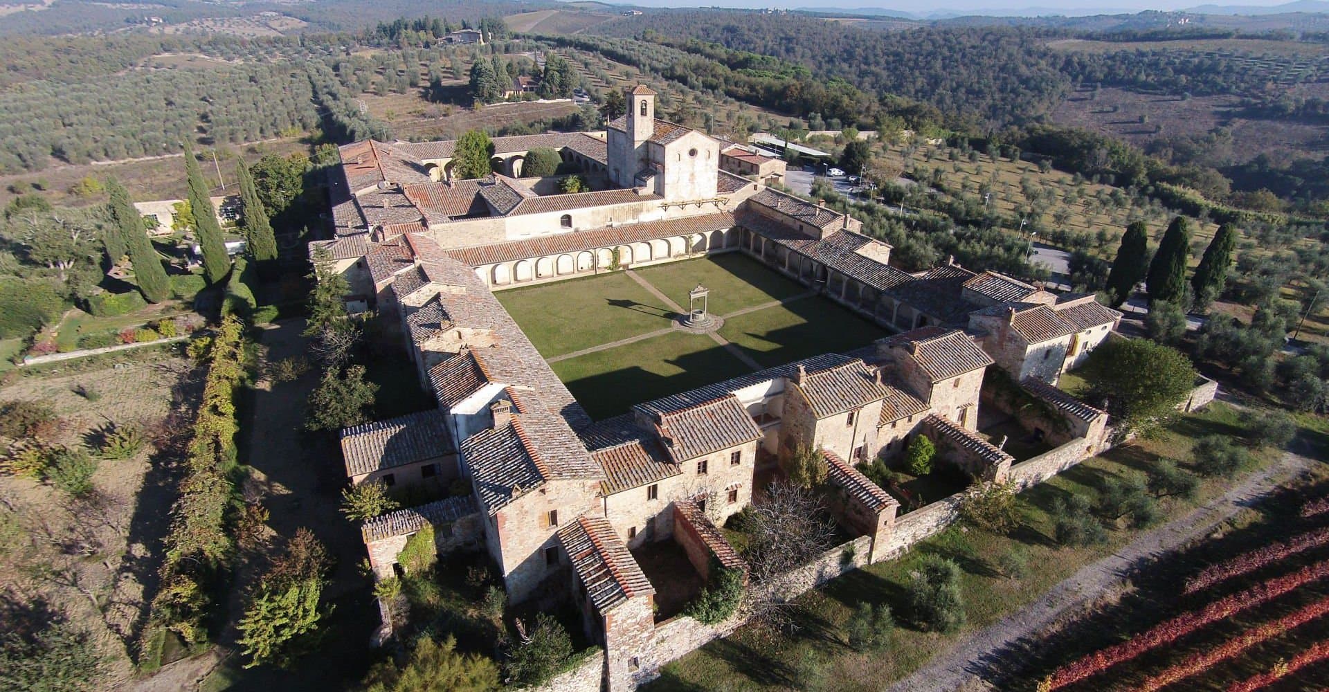 La Certosa di Pontignano, nel comune di Castelnuovo Berardenga (Siena)