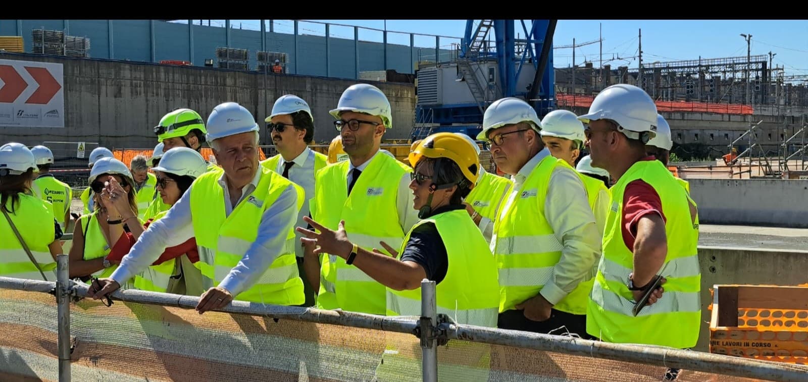 Il sopralluogo del presidente della Regione Giani nel cantiere Tav di Firenze