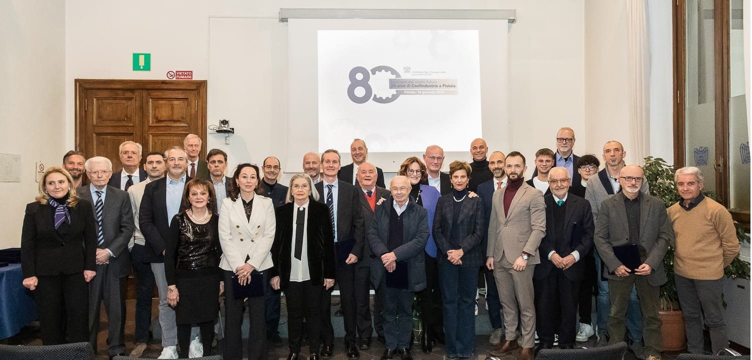 I rappresentanti delle aziende fondatrici di Confindustria Pistoia.