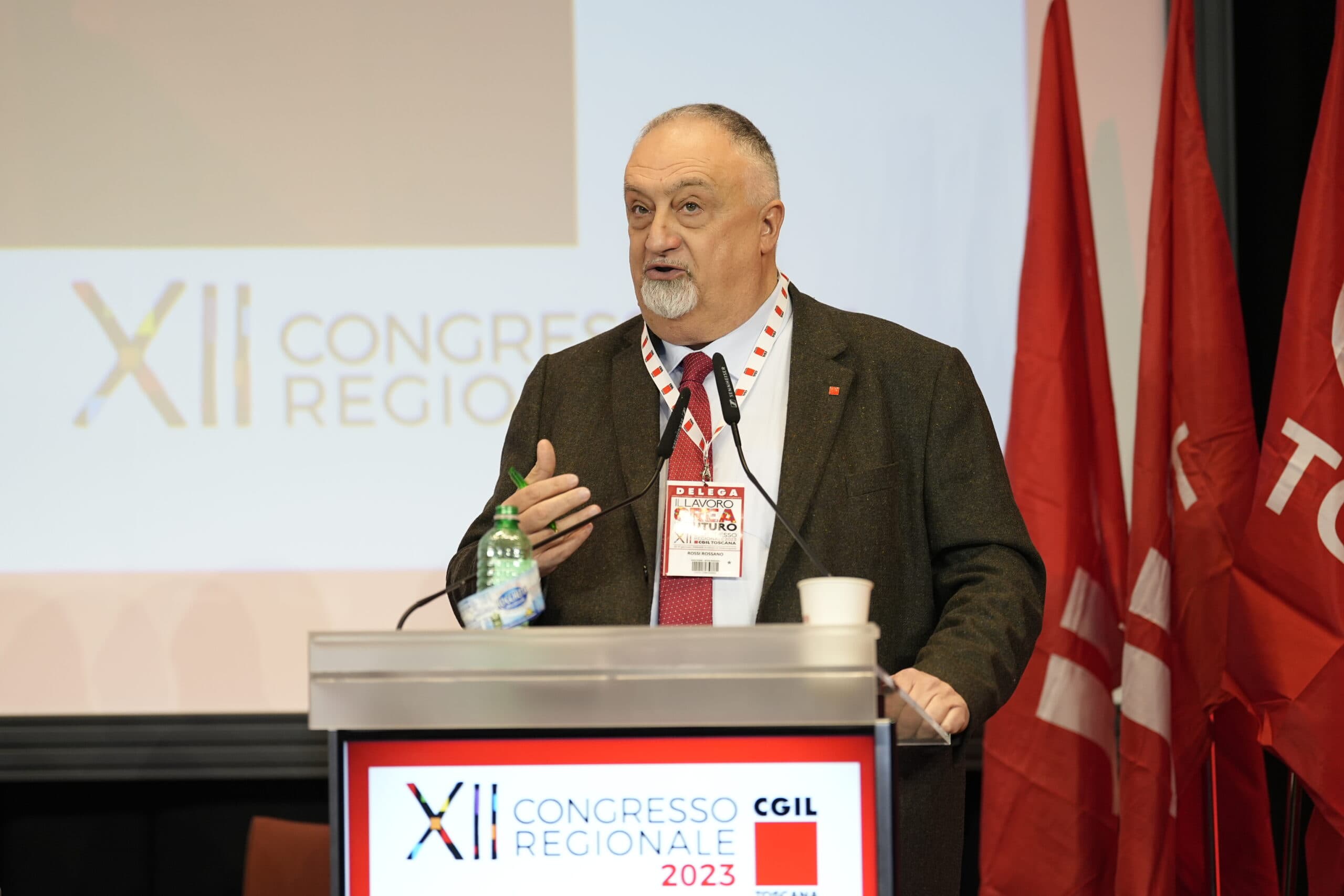Il segretario generale della Cgil Toscana Rossano Rossi.