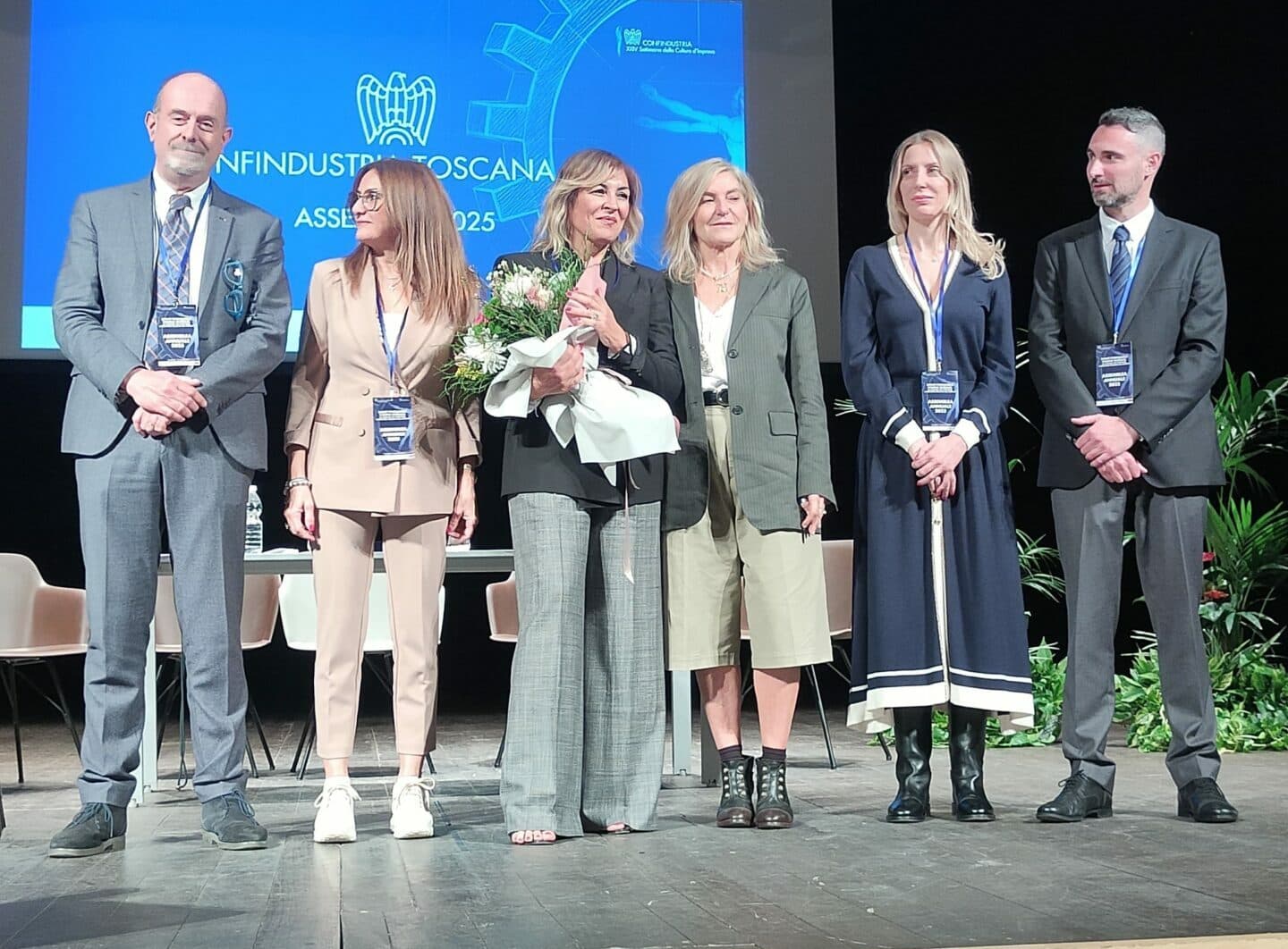 Da sinistra Marco Busini, Patrizia Bucciarelli, Giordana Giordini, Maria Cristina Squarcialupi. Ilaria Tosti e Andrea Fratoni