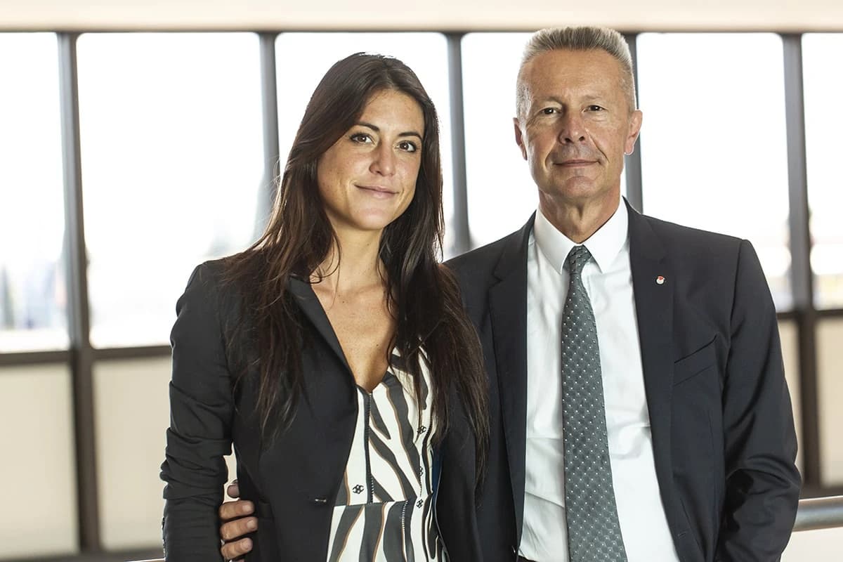 Il presidente di Abiogen, Massimo di Martino, con la figlia Prisca, che entrerà nel cda di Ambros Therapeutics