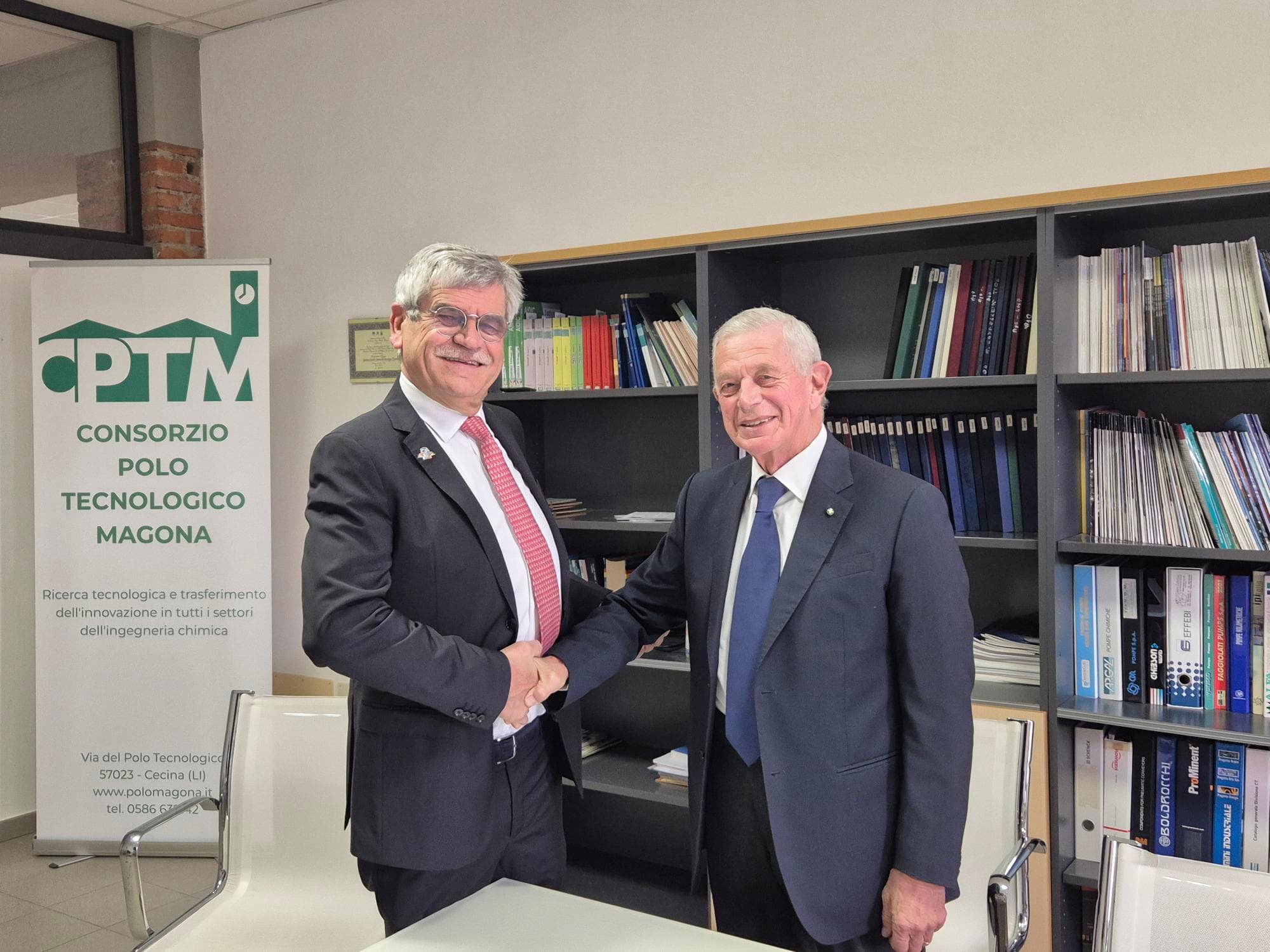 Luciano Dell’Omo, presidente del Consorzio Polo Tecnologico Magona e Piero Neri, presidente della delegazione di Livorno di Confindustria Toscana Centro e Costa.