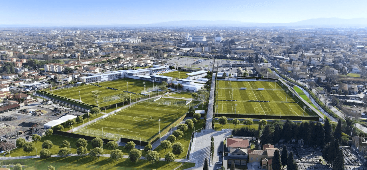 Un rendering del Pisa Training Centre
