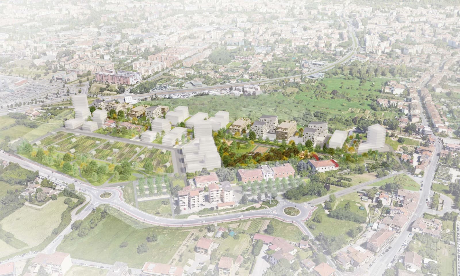 Il rendering del progetto di housing alla ex caserma dei Lupi di Toscana a Firenze