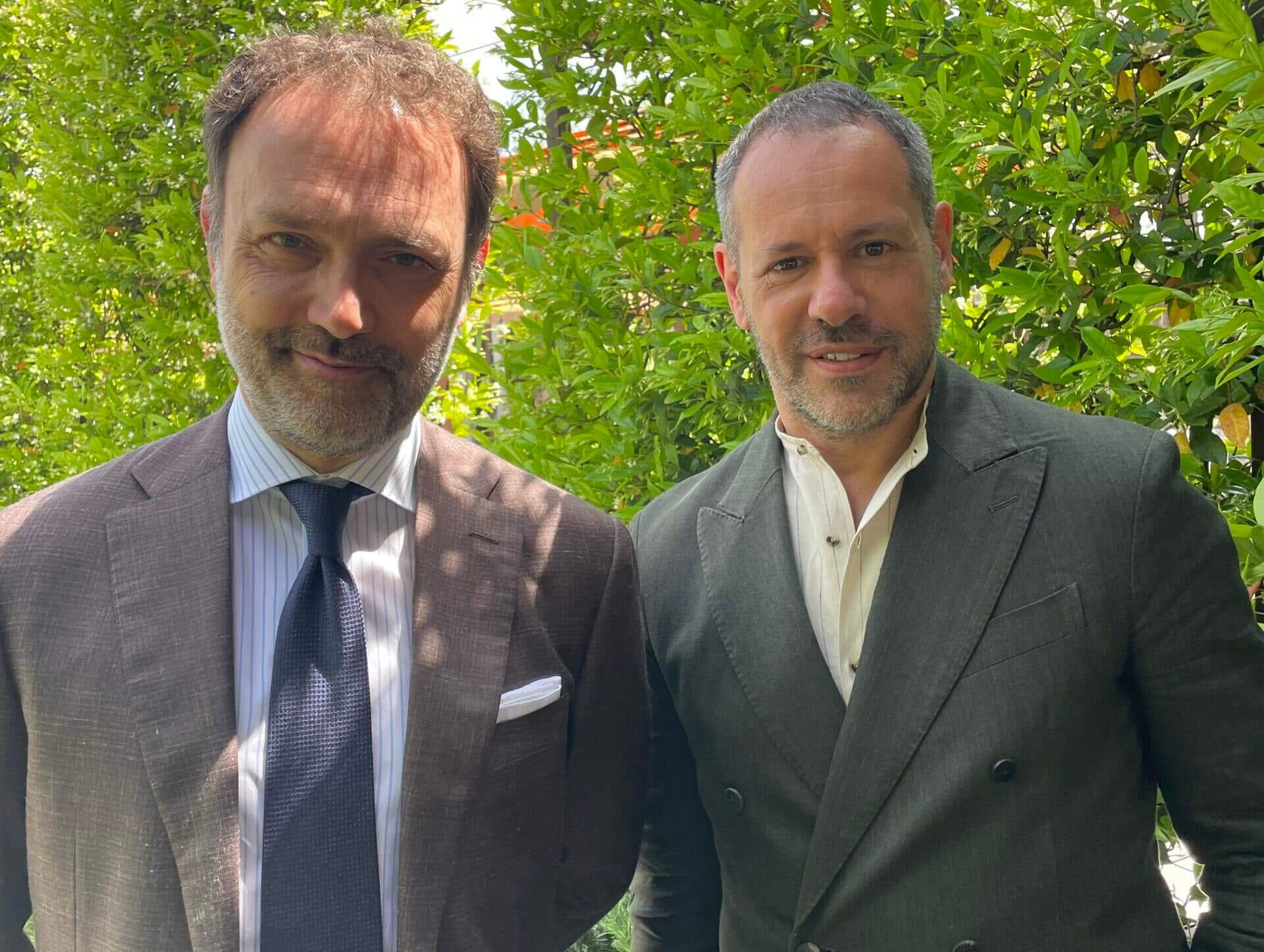 Niccolò Ricci, a sinistra, presidente di Polimoda e Massimiliano Giornetti, direttore
