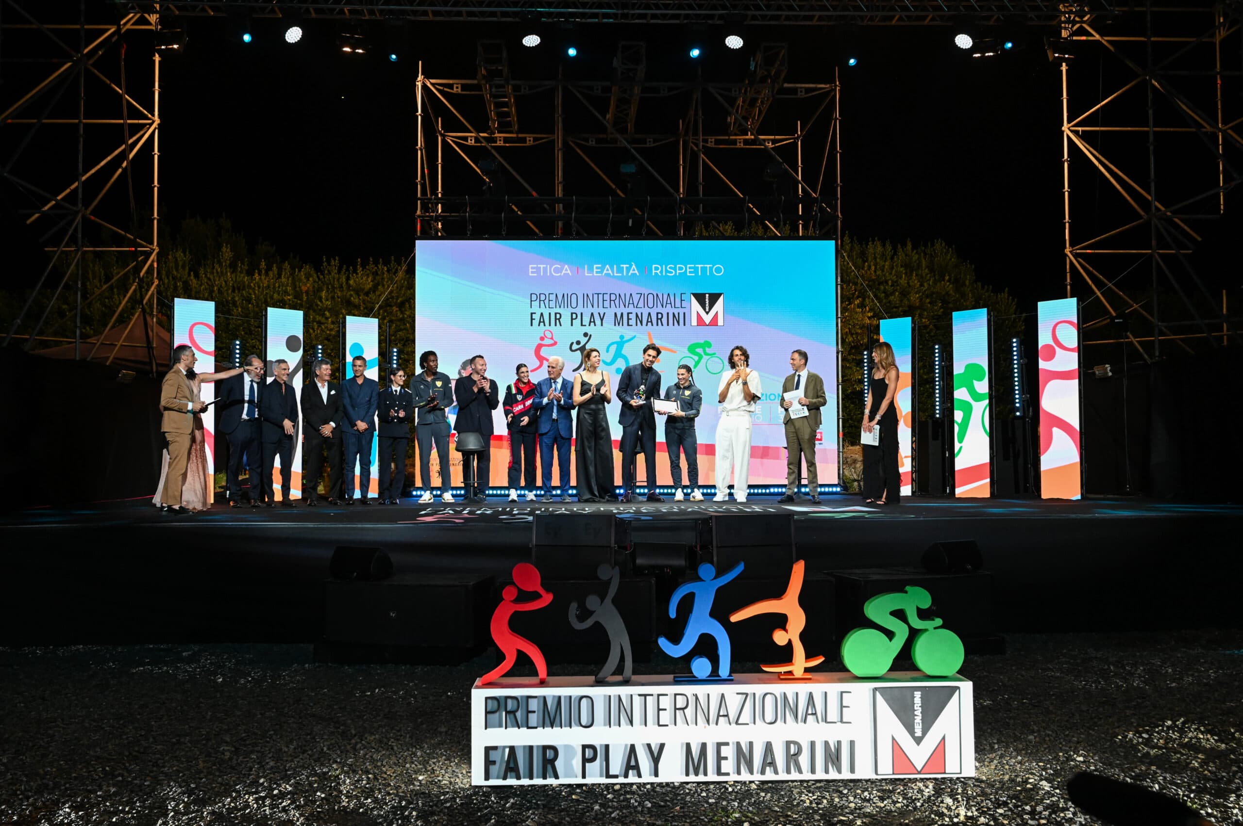 Il palco della cerimonia di premiazione dell'edizione 2025