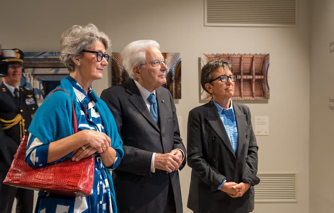 Da sinistra: Patrizia Nanz, Sergio Mattarella e Alessandra dal Verme