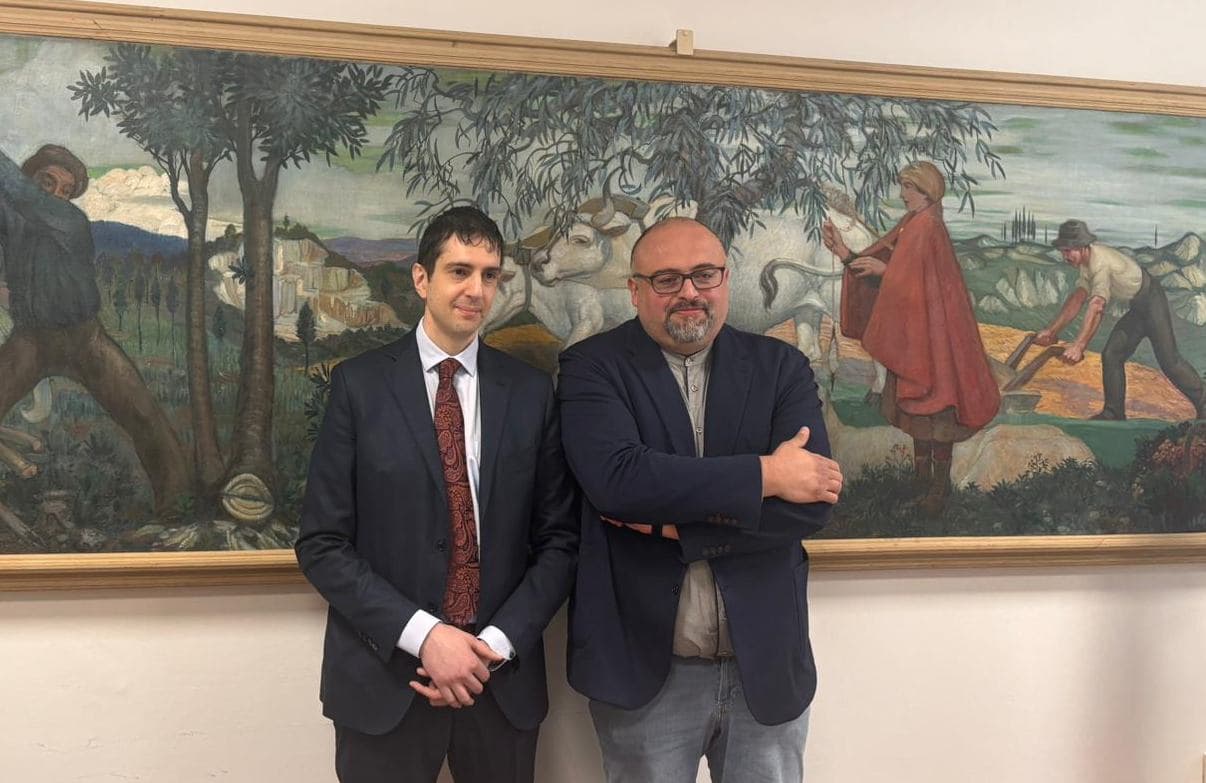 Alessio Cencioni (Cantiere Pro) e Giuseppe Gabriele Gambadoro, direttore dell'Ispettorato Territoriale del Lavoro di Siena