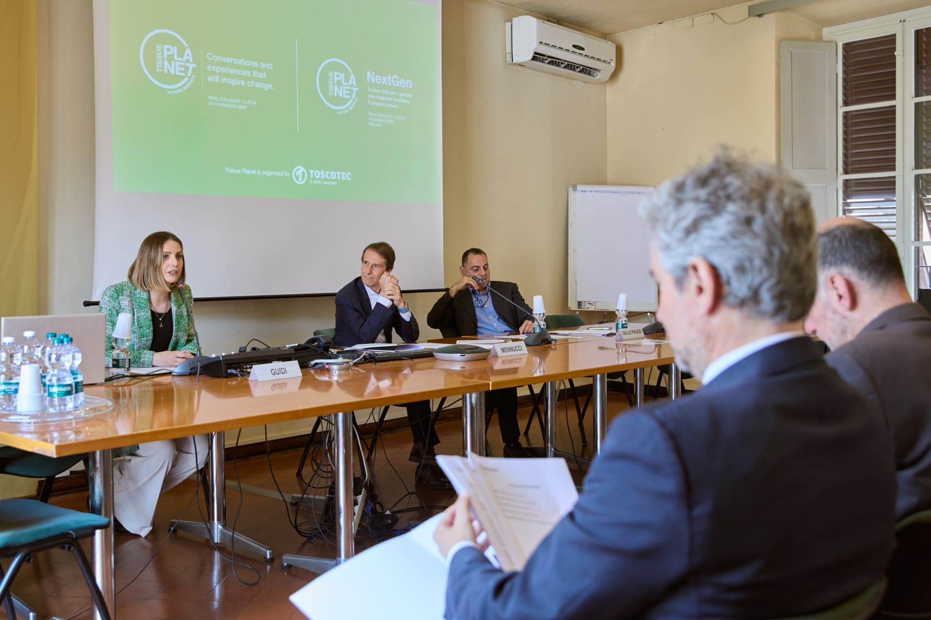 Un momento della presentazione della tre giorni lucchese sul mondo tissue