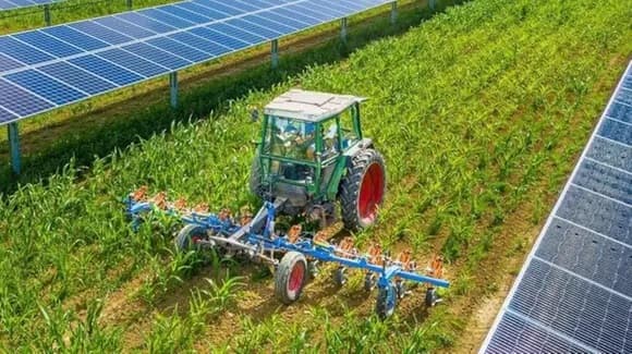 Un parco agrivoltaico