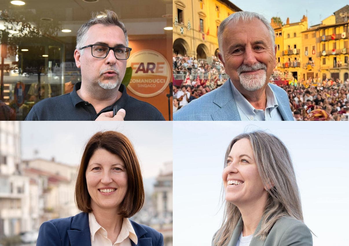 Da sinistra: in alto, Marcello Comanducci e Vincenzo Ceccarelli; in basso, Sara Grilli e Federica Maineri
