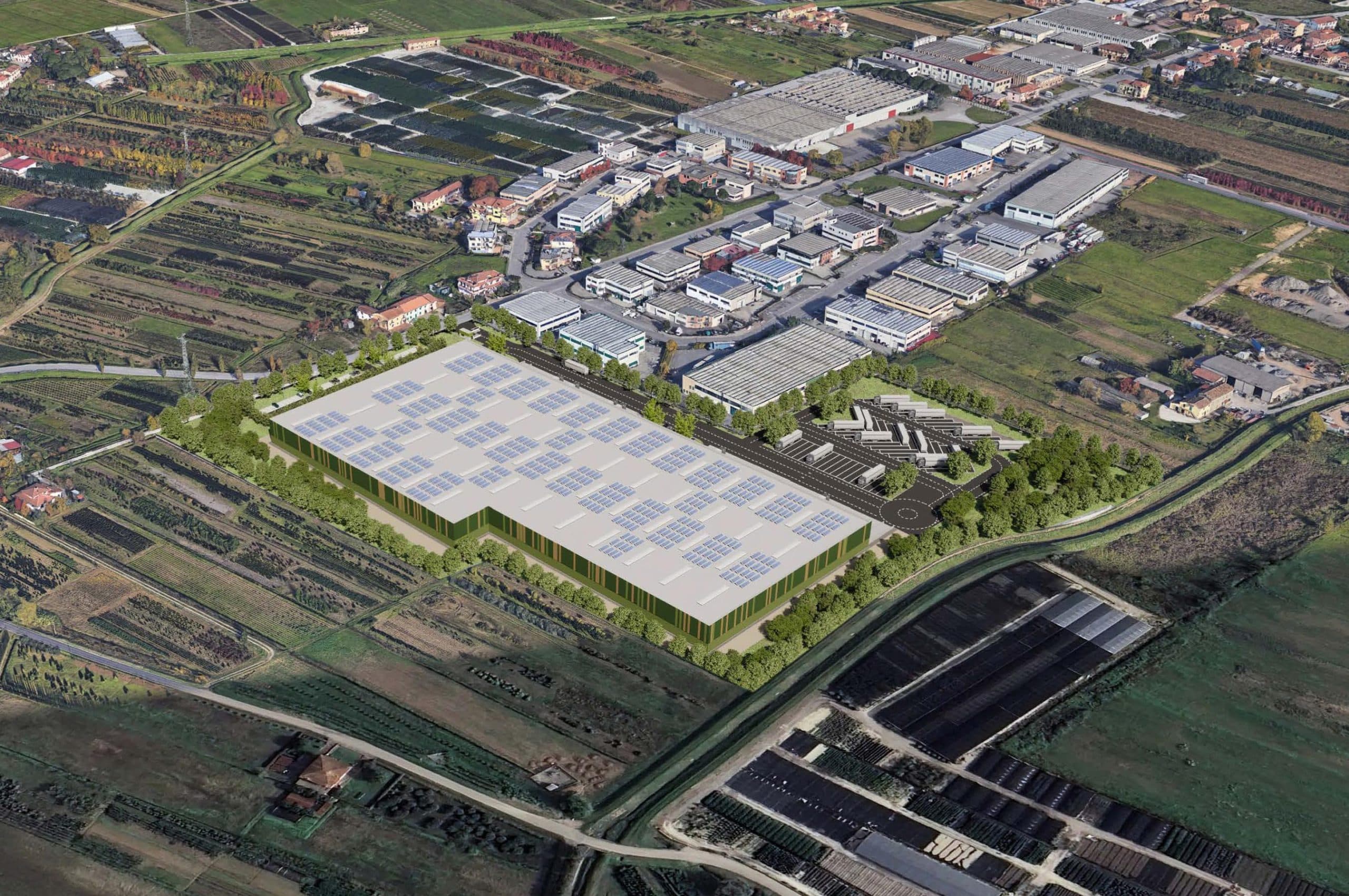 Il rendering del polo logistico di Serravalle Pistoiese (dal sito Kryalos)