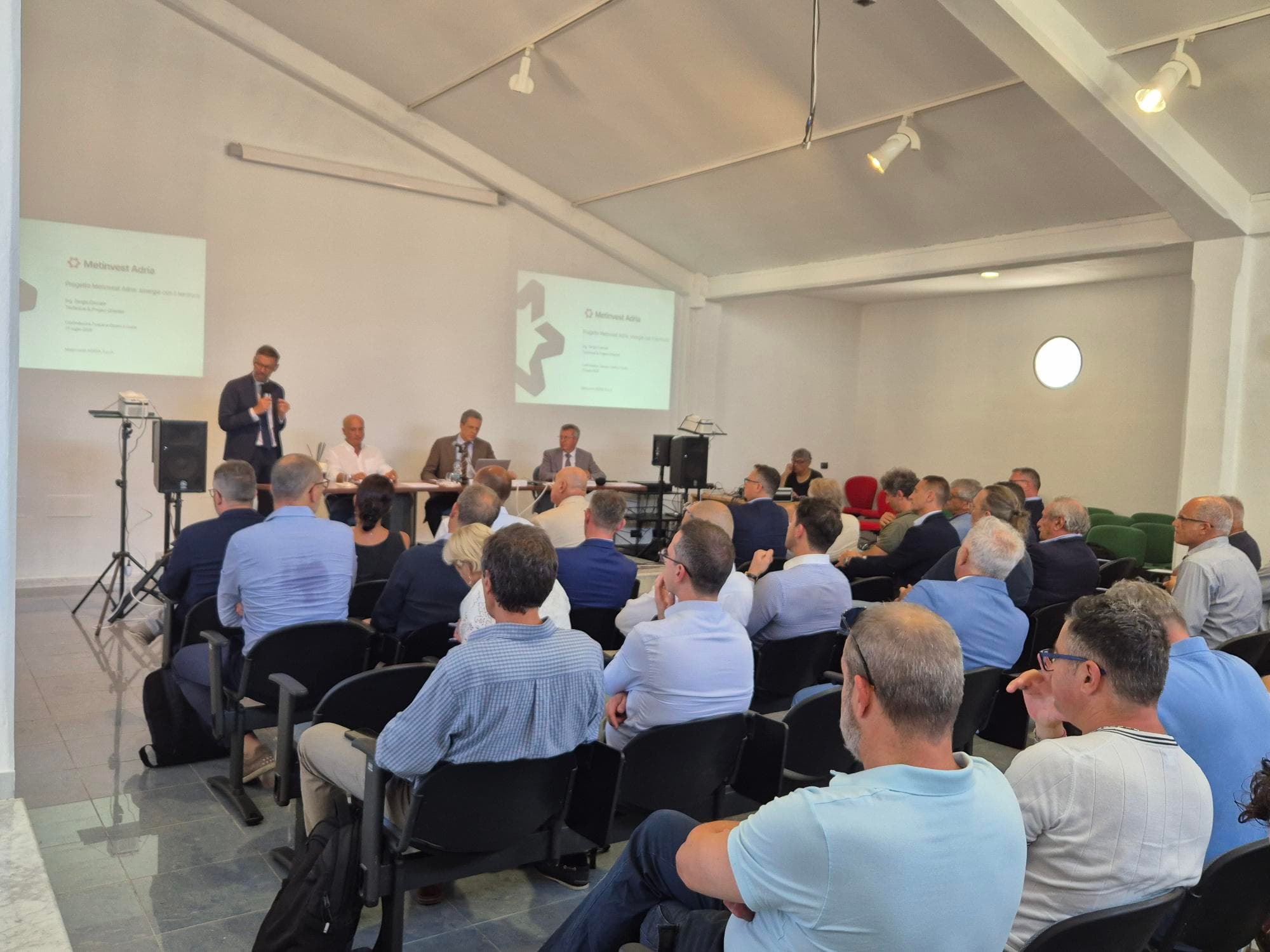 Un momento dell'incontro tra Metinvest e le imprese della Val di Cornia