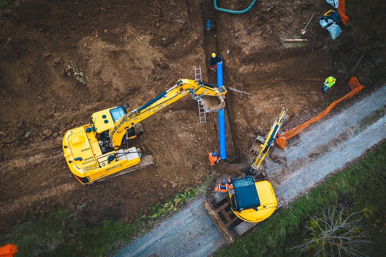 Il cantiere sulla Montagnola Senese aperto da Acque spa
