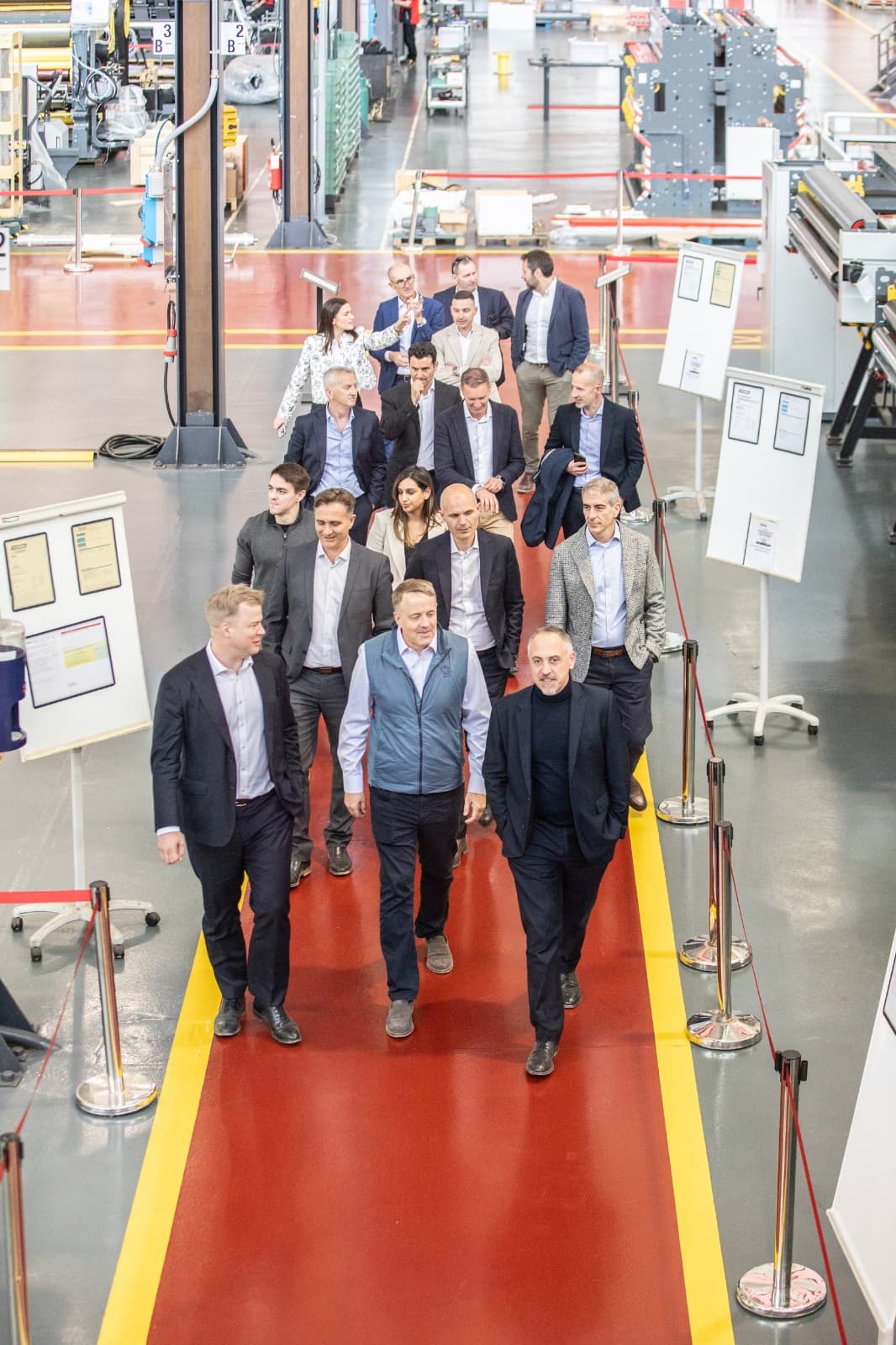 Il management di Fosber nello stabilimento di Lucca