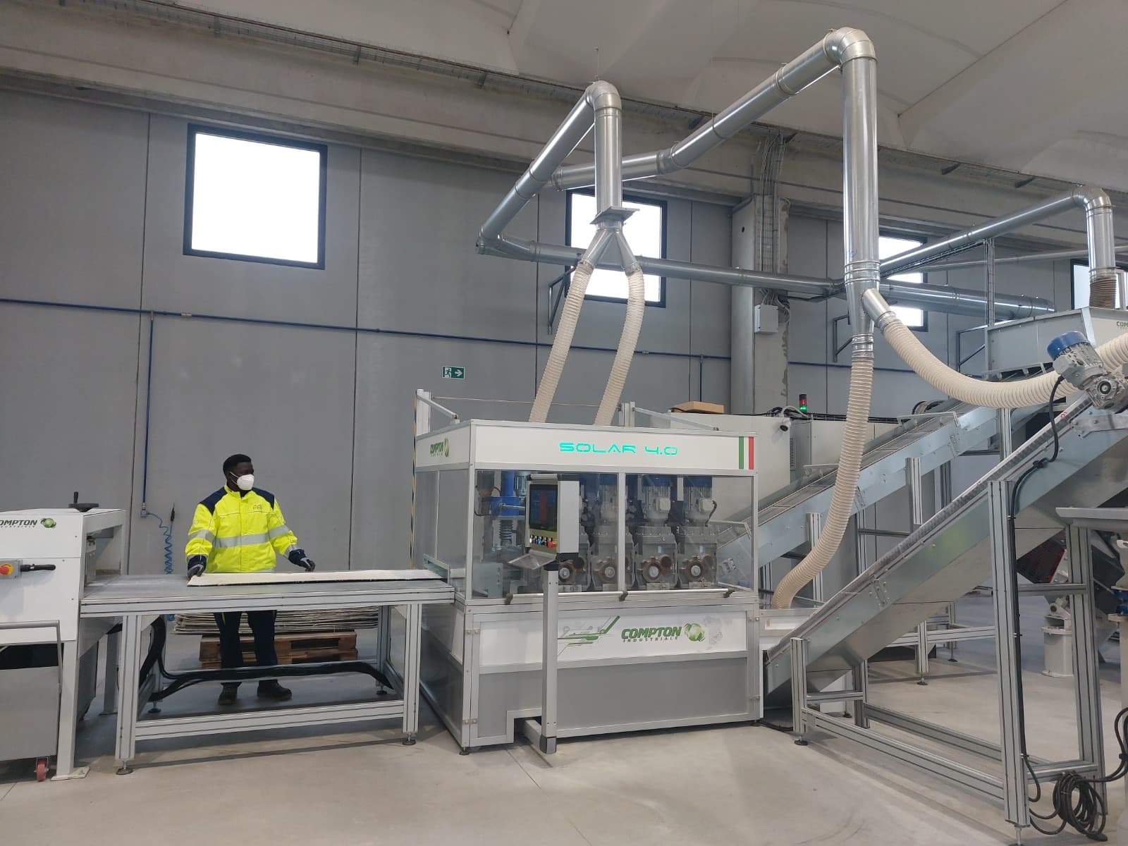 La linea produttiva dell'impianto Semia Green di Rapolano Terme