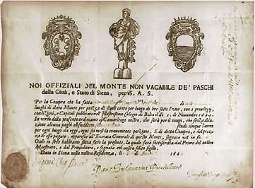 L'atto di nascita del Monte dei Paschi di Siena