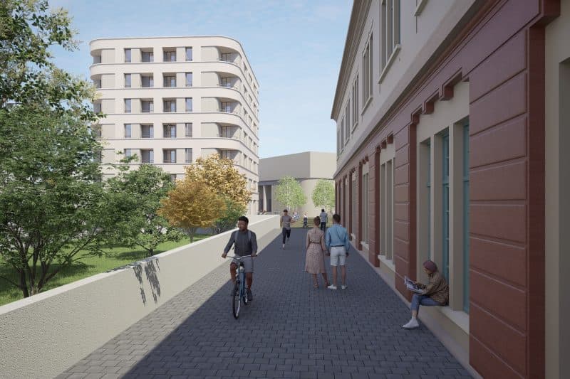 Rendering del progetto di social housing alla ex Manifattura Tabacchi di Firenze
